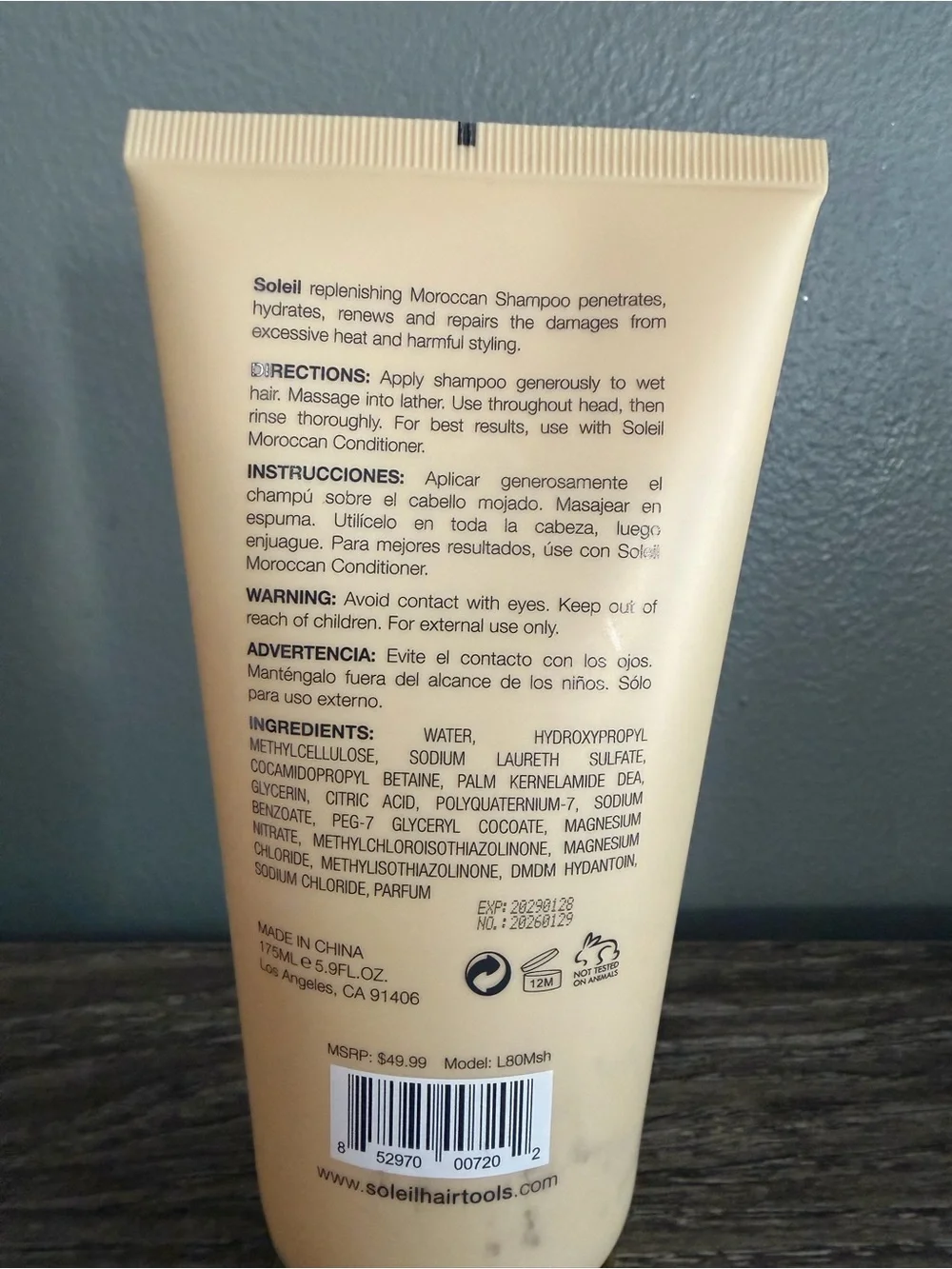 Soleil Soleil moroccan shampoo